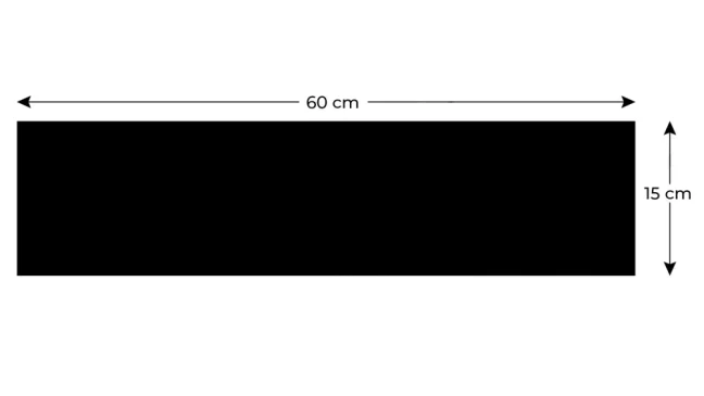 Bezrámová magnetická kriedová tabuľa magnetický panel SLIMboard 60x15 cm
