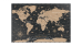 Magnetická bezrámová kovová tabule s potiskem 90x60cm - mapa světa