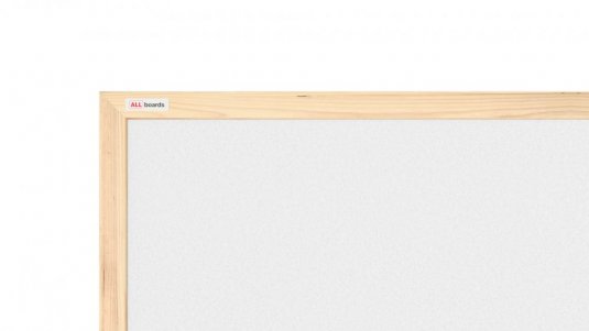 ALLboards korková tabule v dřevěném rámu 100x80 cm- BÍLÁ