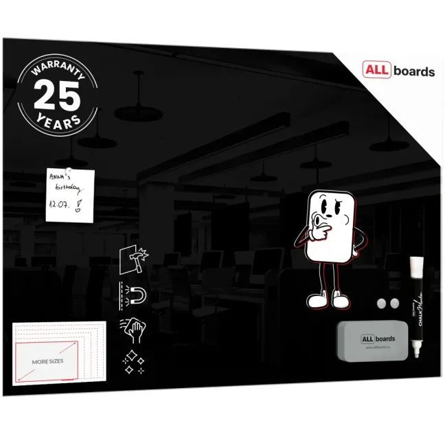 Skleněná tabule 90x60 ALLboards CLASSIC