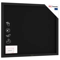 Černá křídová tabule 100×80 cm – ČERNÝ lakovaný dřevěný rám