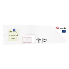 Magnetická tabule SLIMboard bezrámová smazatelná za sucha 60x15 cm + PŘÍSLUŠENSTVÍ ZDARMA