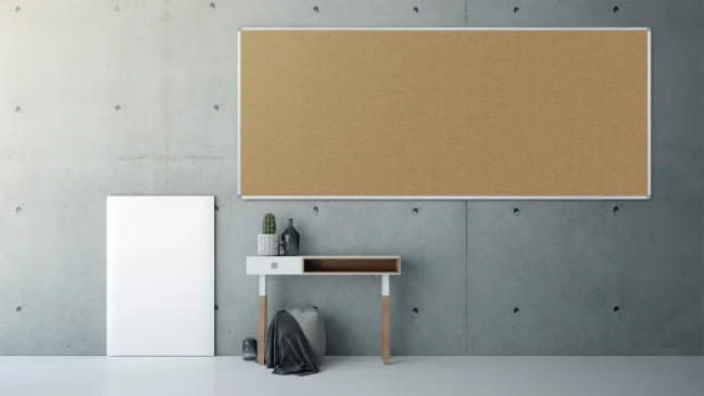 Korková nástěnka v hliníkovém rámu 240x100cm