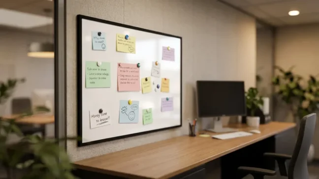 Magnetická suchostěrná tabule bílá 100 × 80 cm – černý dřevěný rám