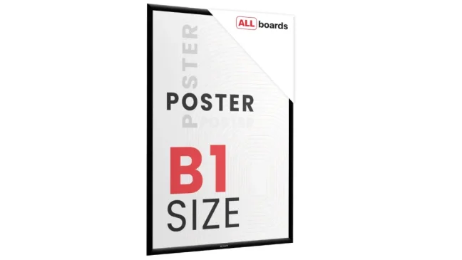 Plakátový rám B1 OWZ – černý, zacvakávací