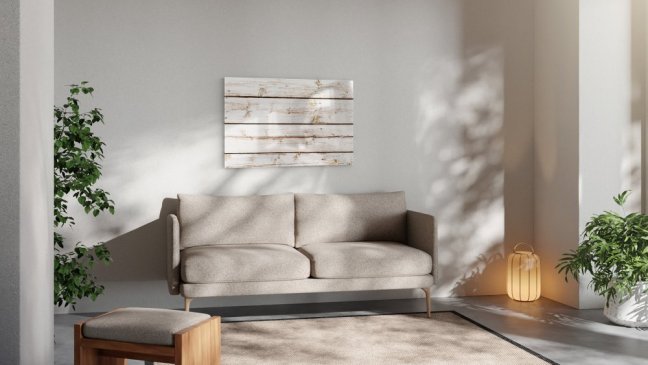 Magnetická tabuľa METALboards biela prkna 90x60 cm