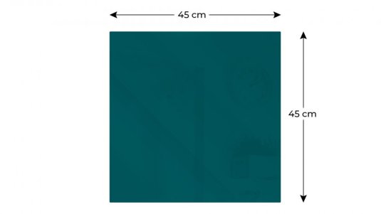Magnetická skleněná tabule Teal Appeal 45x45 cm