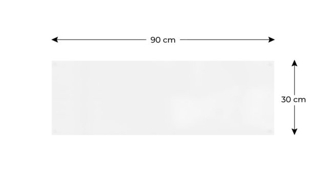 Magnetická tabuľa SLIMboard bezrámová zmazateľná za sucha 90x30 cm + PRÍSLUŠENSTVO ZADARMO