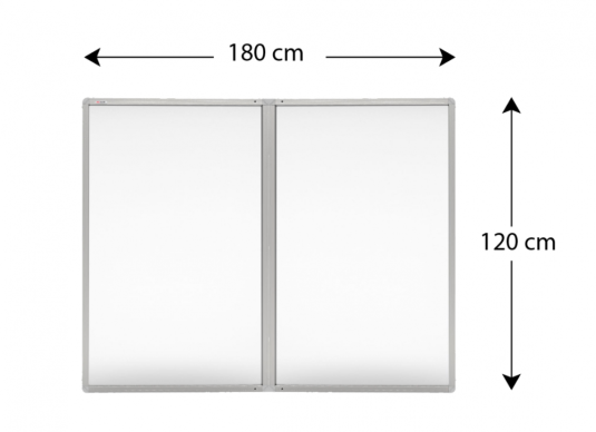 Magnetická vitrína v hliníkovém rámu - 180x120cm