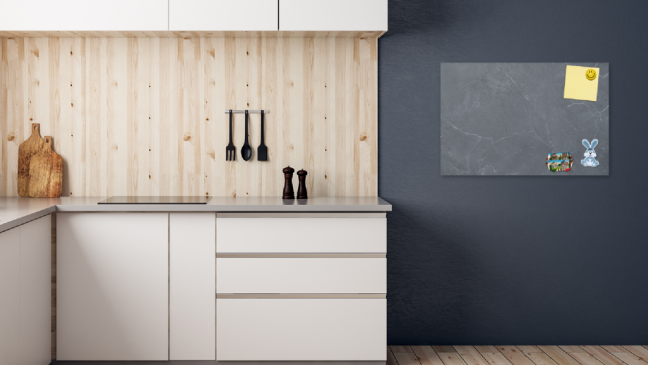 Allboards magnetická bezrámová kovová tabuľa s potlačou 60x40cm – antracitovo šedý mramor