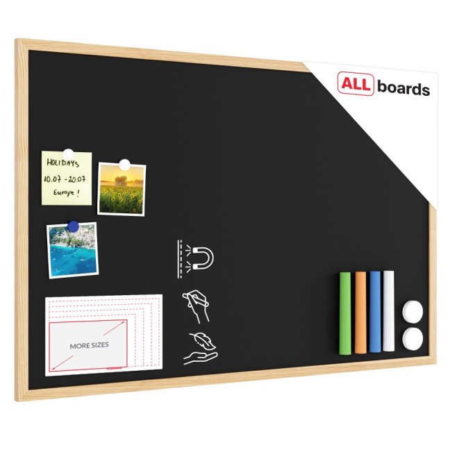 Magnetická tabule 90x60 ALLboards NATURAL