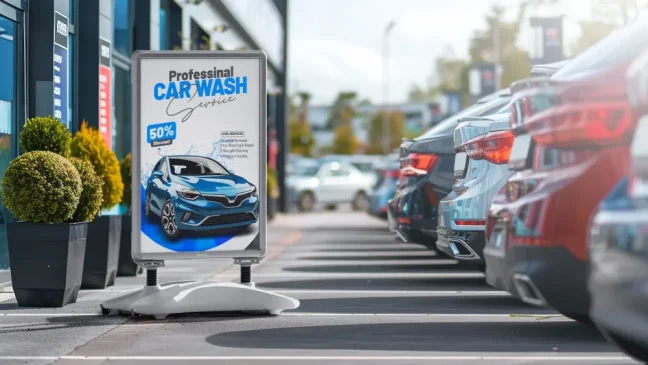 Reklamné Áčko A1 OWZ Waterbase – STRIEBORNÝ hliníkový rám