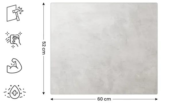 Skleněná krájecí deska BETON II 60 × 52 cm