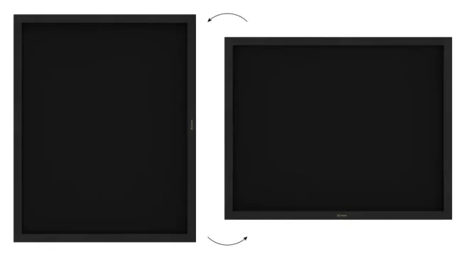 Čierna kriedová tabuľa 100×80 cm – ČIERNY lakovaný drevený rám