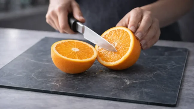 Sklenená doska na krájanie ANTRACIT / MRAMOR 30 × 40 cm – kuchynská doska, ochranná doska, sklenený podnos