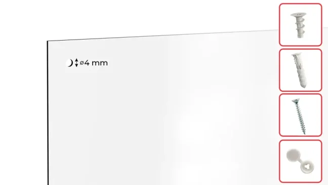 Magnetická tabule SLIMboard bezrámová smazatelná za sucha 120x90 cm