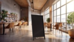 Reklamné áčko s kriedovou tabuľou 78x44 cm- jednostranné