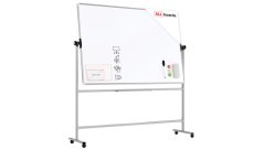 Mobilní tabule TM Idea, oboustranná, otočná, za sucha stíratelná, magnetická, 180x120 cm – řada FLEX