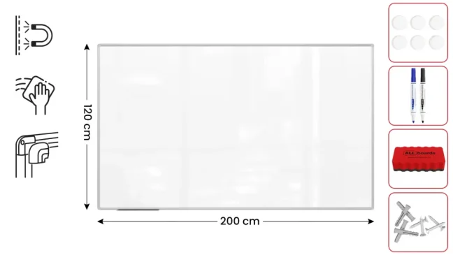 Magnetická tabuľa 200x120 ALLboards PREMIUM