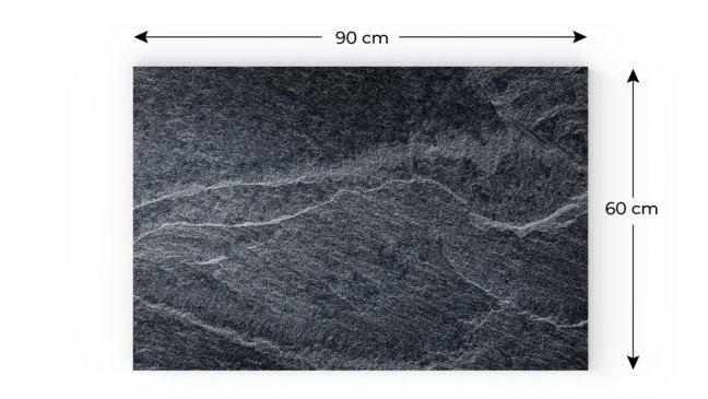Magnetická tabuľa METALboards tmavý kameň 90x60 cm