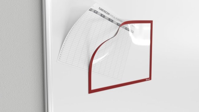 Magnetická kapsa na papier A4 - červená