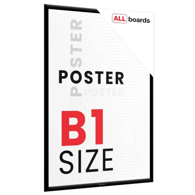 Plakátový rám B1 OWZ – černý, zacvakávací