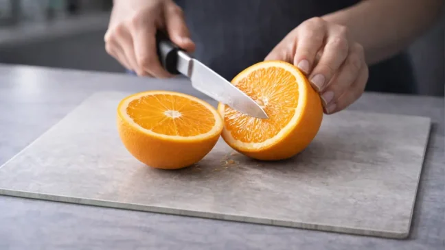 Skleněná krájecí deska BETON II 30 × 40 cm – kuchyňská deska, ochranná deska, skleněný tác