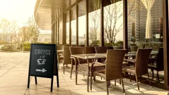 Reklamní áčko s křídovou tabulí 100x50 cm- černé