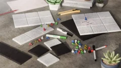 Filcové nástěnné panely 30×30 cm černé – 6 ks