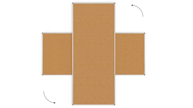 Korková nástěnka v hliníkovém rámu 240x100cm