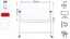 Mobilní tabule TM Idea, oboustranná, otočná, za sucha stíratelná, magnetická, 170x100 cm – řada FLEX,