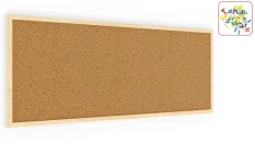 Korková tabule 100x40 cm dřevěný rám NATURAL