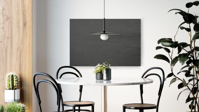 Kovový obraz dřevo šedý grafit 60x40 ALLboards METAL