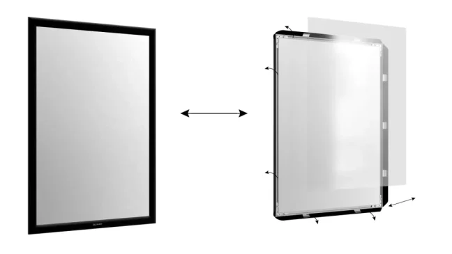 Plakátový rám A2 OWZ – černý, zacvakávací