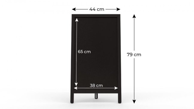 Reklamné áčko s kriedovou tabuľou 78x44 cm- jednostranné
