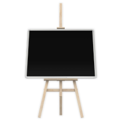Kriedová magnetická tabuľa s hliníkovým rámom 90x60 cm+ drevený bukový stojan