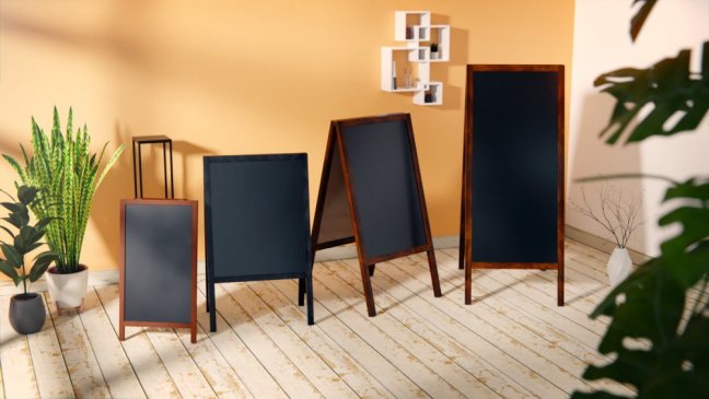 Reklamné áčko s kriedovou tabuľou 78x44 cm- jednostranné