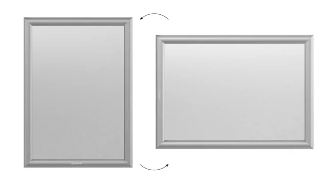 Plakátový rám A3 – Uzamykatelný stříbrný Klip rám - sada 10 kusů