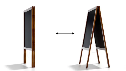 Allboards reklamné áčko s kriedovou tabuľou 100x60 cm - vodeodolné