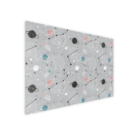 Allboards magnetická bezrámová kovová tabuľa s potlačou 90x60 cm - planéta