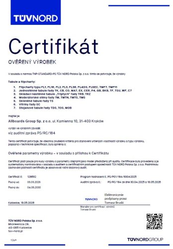 PRODUKTOVÉ CERTIFIKÁTY