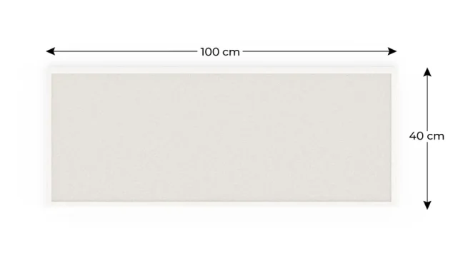 Korková tabule bílá barva korku 100x40 cm dřevěný rám lakovaný BÍLÝ