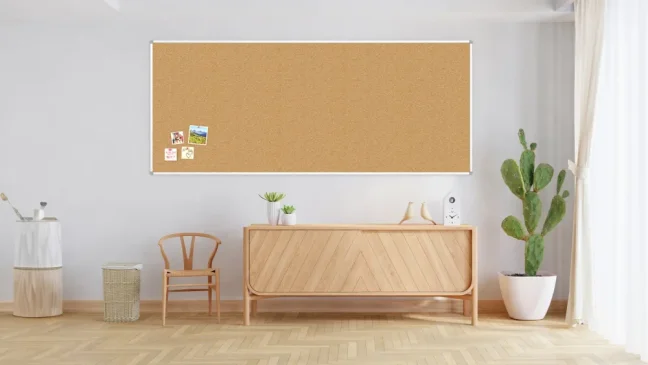 Korková nástěnka v hliníkovém rámu 240x100cm