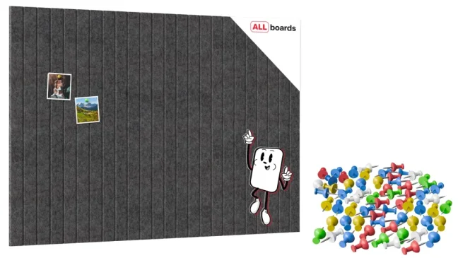 Filcové panely na stenu 120×80 cm tmavosivé