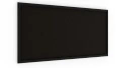 Korková tabuľa, čierna farba korku, 80x40 cm, lakovaný drevený rám, ČIERNA