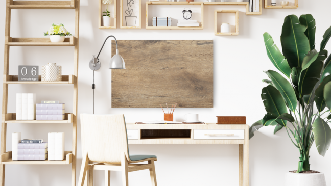 Allboards magnetická bezrámová kovová tabuľa s potlačou 90x60cm - drevená doska