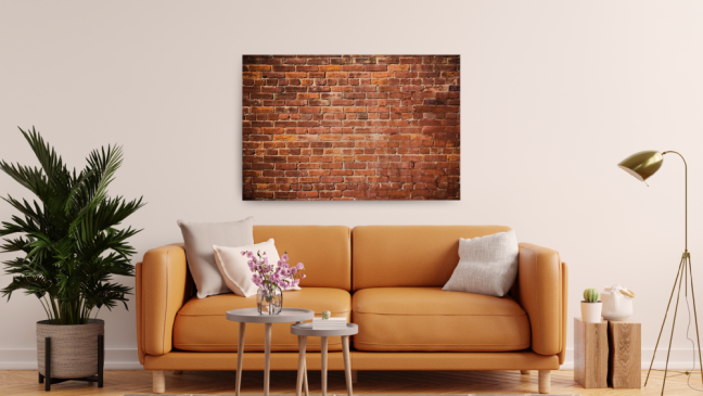 Sklenená magnetická tabule- dekoratívne obraz TEHLOVÁ MÚR 60x40 cm