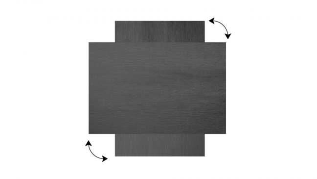 Kovový obraz dřevo šedý grafit 60x40 ALLboards METAL