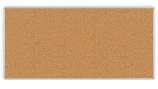 Korková nástěnka v hliníkovém rámu 250x120cm