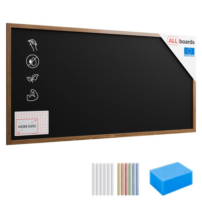 Tabule černá křídová v dřevěném rámu 200x100 cm